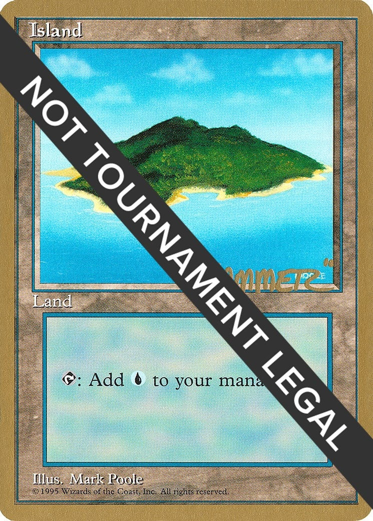 Image for Island (B) - 1996 Shawn "Hammer" Regnier (4ED) (World Championship Decks) - Magic: The Gathering