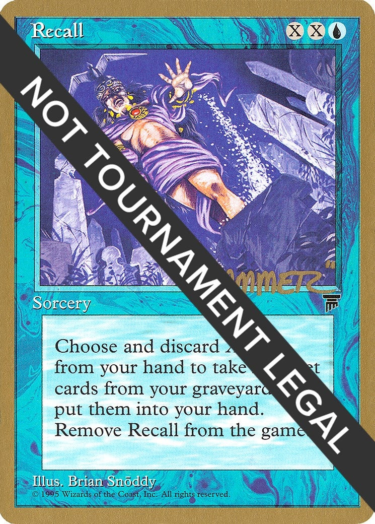 Image for Recall - 1996 Shawn "Hammer" Regnier (LEG) (World Championship Decks) - Magic: The Gathering