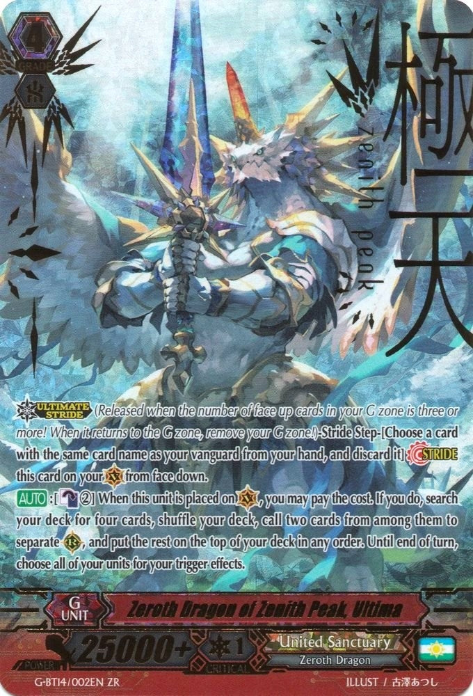 Image for Zeroth Dragon of Zenith Peak, Ultima (G-BT14: Divine Dragon Apocrypha) (G-BT14/002EN) - Cardfight Vanguard
