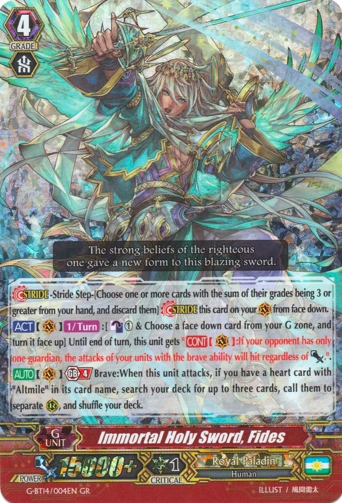 Image for Immortal Holy Sword, Fides (G-BT14: Divine Dragon Apocrypha) (G-BT14/004EN) - Cardfight Vanguard