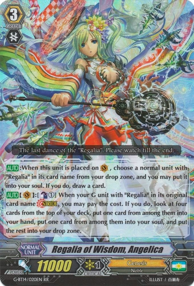 Image for Regalia of Wisdom, Angelica (G-BT14: Divine Dragon Apocrypha) (G-BT14/020EN) - Cardfight Vanguard