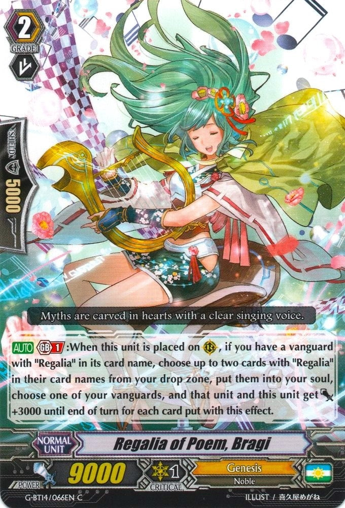 Image for Regalia of Poem, Bragi (G-BT14: Divine Dragon Apocrypha) (G-BT14/066EN) - Cardfight Vanguard
