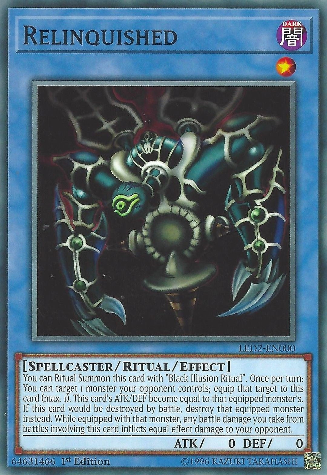 Image for Relinquished (Legendary Duelists: Ancient Millennium) (LED2-EN000) - YuGiOh
