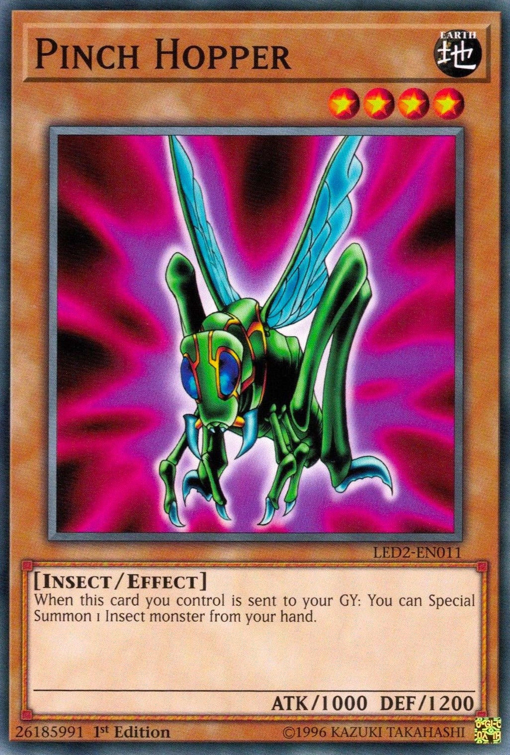 Image for Pinch Hopper (Legendary Duelists: Ancient Millennium) (LED2-EN011) - YuGiOh