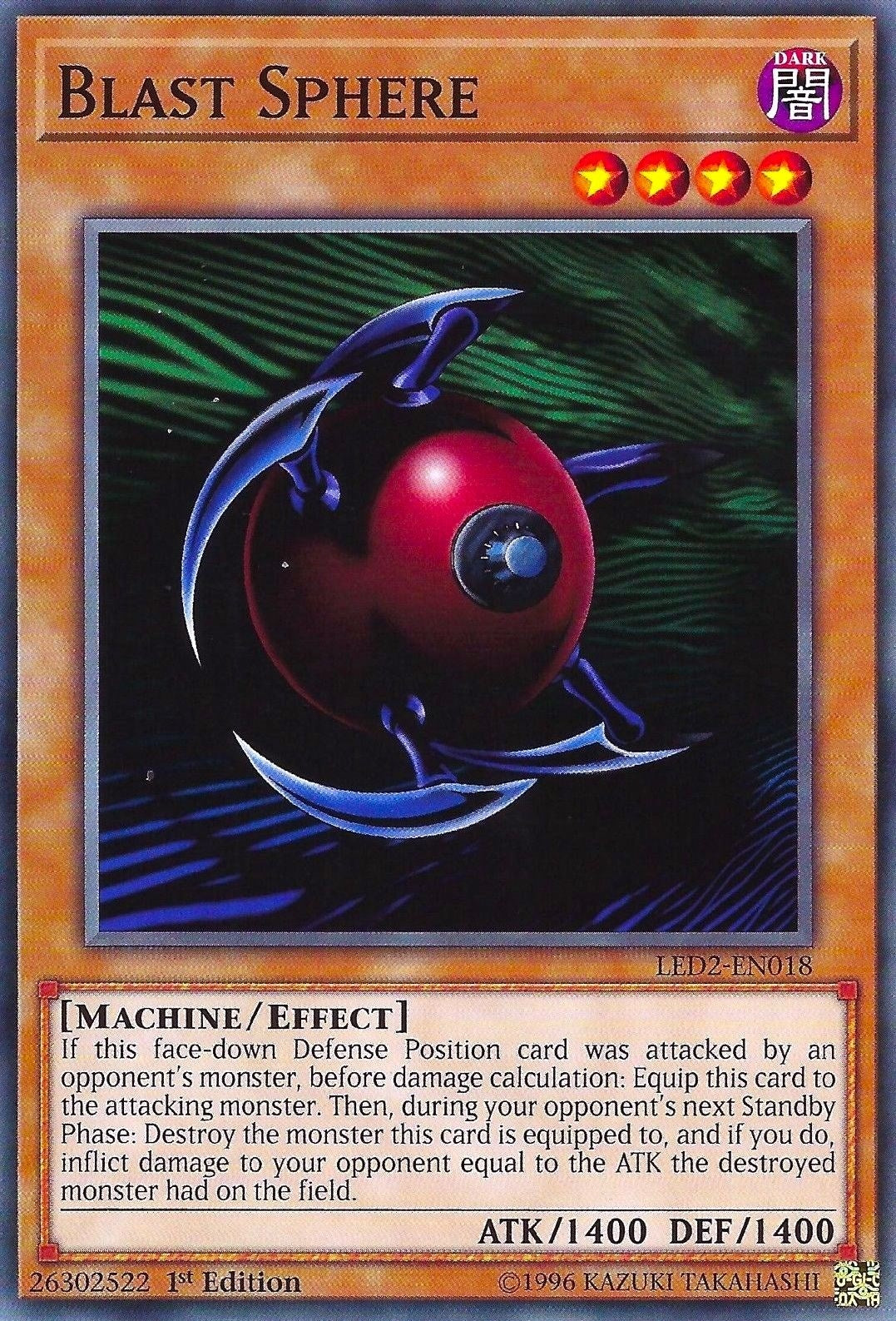 Image for Blast Sphere (Legendary Duelists: Ancient Millennium) (LED2-EN018) - YuGiOh