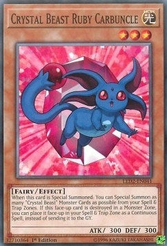 Image for Crystal Beast Ruby Carbuncle (Legendary Duelists: Ancient Millennium) (LED2-EN041) - YuGiOh