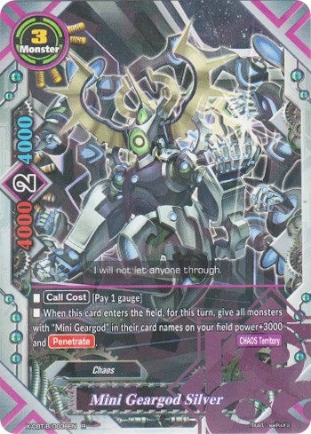 Image for Mini Geargod, Silver (Driven to Disorder) (X-CBT-B/0036EN) - Future Card BuddyFight