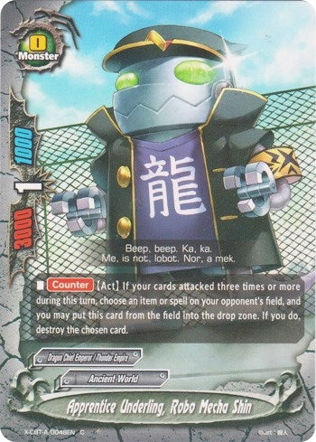 Image for Apprentice Underling, Robo Mecha Shin (Driven to Disorder) (X-CBT-A/0048EN) - Future Card BuddyFight