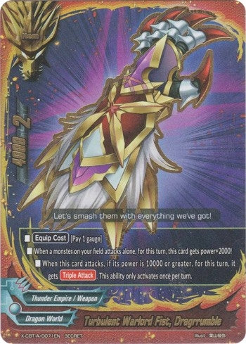 Image for Turbulent Warlord Fist, Dragrrumble (Driven to Disorder) (X-CBT-A/0071EN) - Future Card BuddyFight