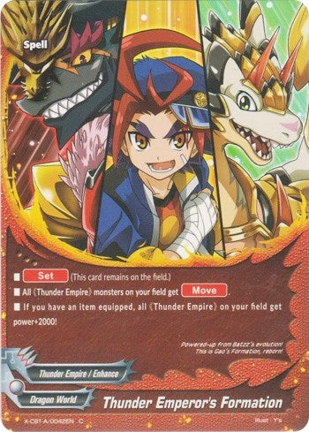 Image for Thunder Emperor's Formation (Driven to Disorder) (X-CBT-A/0042EN) - Future Card BuddyFight