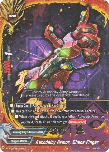 Image for Autodeity Armor, Chaos Finger (Driven to Disorder) (X-CBT-B/0041EN) - Future Card BuddyFight