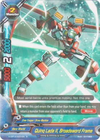 Image for Quinq Lada II, Broadsword Frame (Driven to Disorder) (X-CBT-A/0031EN) - Future Card BuddyFight