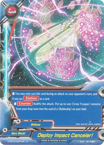Image for Deploy Impact Canceler! (Driven to Disorder) (X-CBT-A/0061EN) - Future Card BuddyFight