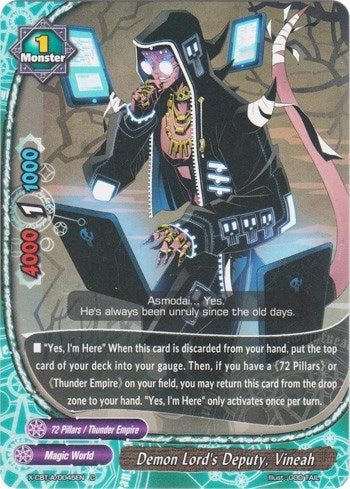 Image for Demon Lord's Deputy, Vineah (Driven to Disorder) (X-CBT-A/0045EN) - Future Card BuddyFight