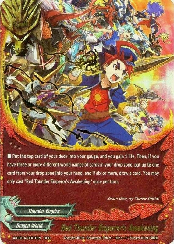 Image for Red Thunder Emperor's Awakening (Driven to Disorder) (X-CBT-A/0001EN) - Future Card BuddyFight