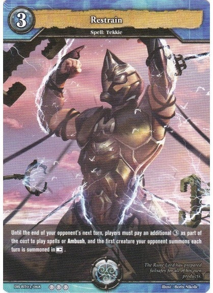 Image for Restrain (Gears of Apocalypse) (DB-BT03/068) - Dragoborne