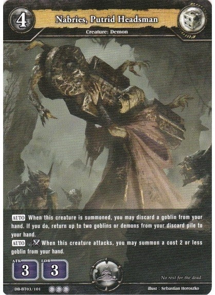 Image for Nabries, Putrid Headsman (Gears of Apocalypse) (DB-BT03/101) - Dragoborne