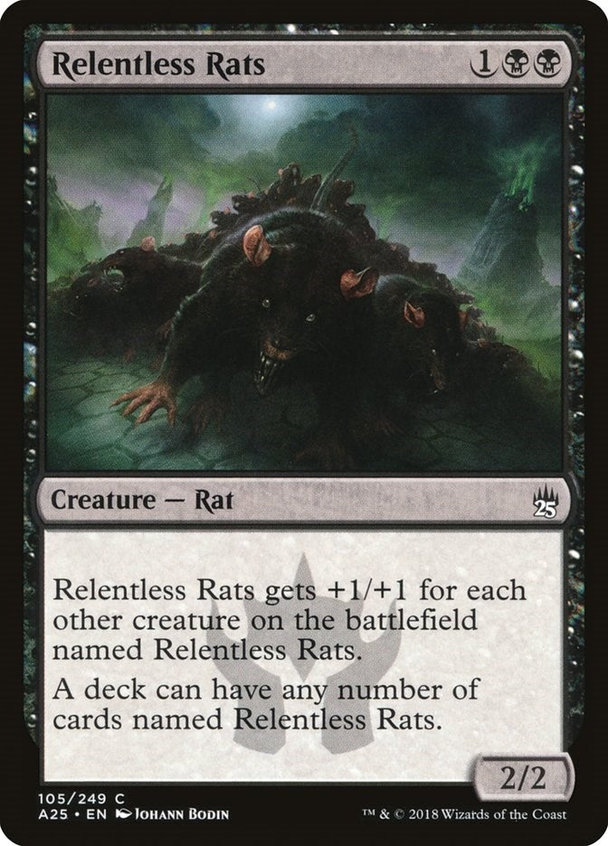 Image for Relentless Rats (Masters 25) (105) - Magic: The Gathering
