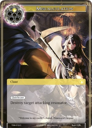 Image for Miscalculation (The Time Spinning Witch) (TSW-019) - Force of Will