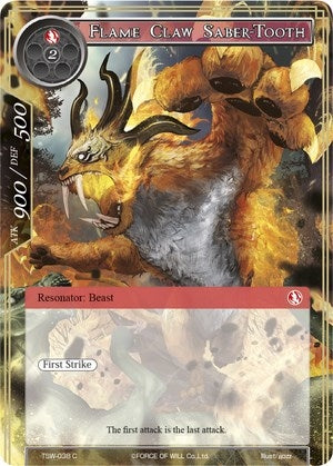 Image for Flame Claw Saber-Tooth (The Time Spinning Witch) (TSW-038) - Force of Will