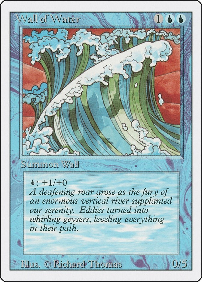 Image for Wall of Water (Revised Edition) - Magic: The Gathering
