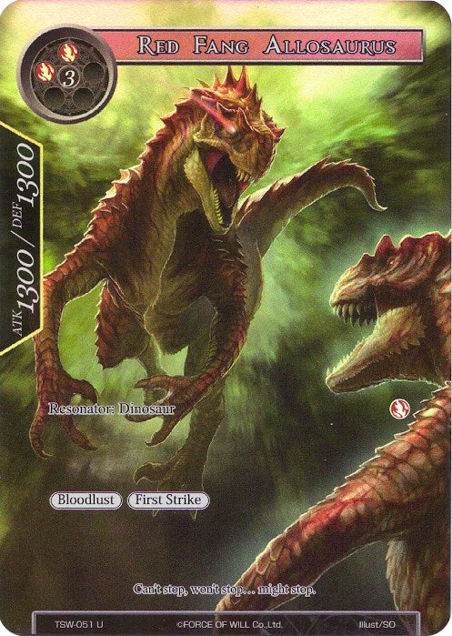 Image for Red Fang Allosaurus (Full Art) (The Time Spinning Witch) (TSW-051) - Force of Will