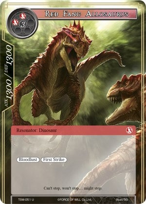 Image for Red Fang Allosaurus (The Time Spinning Witch) (TSW-051) - Force of Will