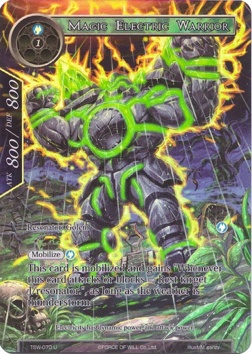 Image for Magic Electric Warrior (Full Art) (The Time Spinning Witch) (TSW-070) - Force of Will