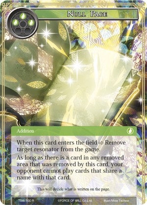 Image for Null Page (The Time Spinning Witch) (TSW-100) - Force of Will