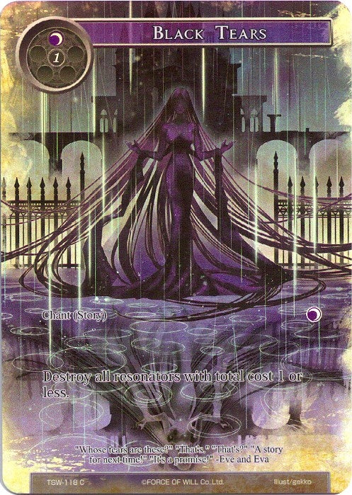 Image for Black Tears (Full Art) (The Time Spinning Witch) (TSW-118) - Force of Will