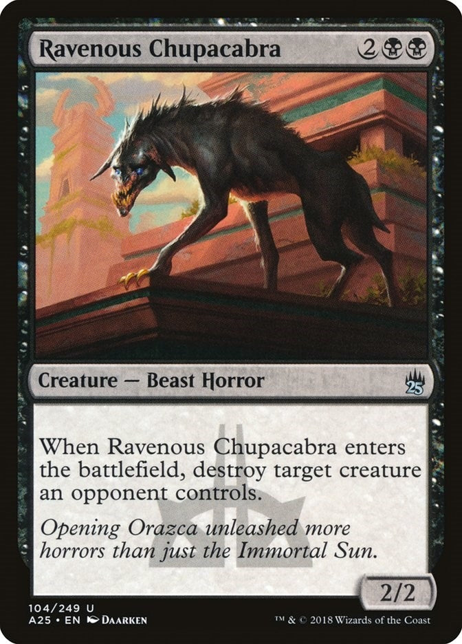 Image for Ravenous Chupacabra (Masters 25) (104) - Magic: The Gathering