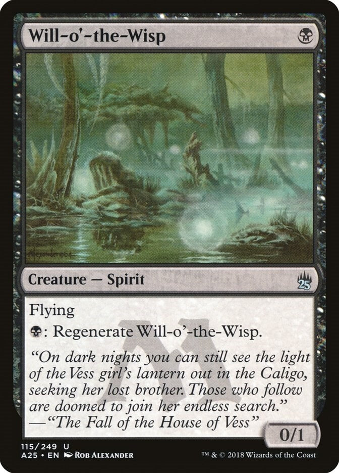 Image for Will-o'-the-Wisp (Masters 25) (115) - Magic: The Gathering