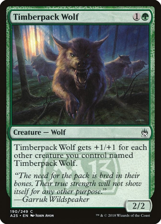 Image for Timberpack Wolf (Masters 25) (190) - Magic: The Gathering