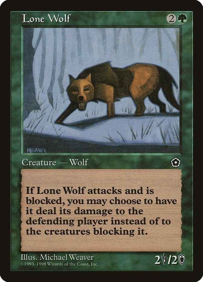 Image for Lone Wolf (Portal Second Age) - Magic: The Gathering