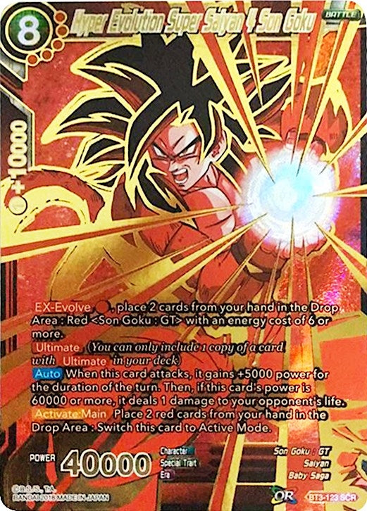 Image for Hyper Evolution Super Saiyan 4 Son Goku (Cross Worlds) (BT3-123) - Dragon Ball Super: Masters