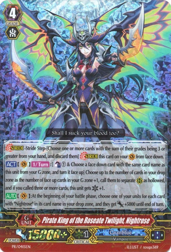 Image for Pirate King of the Roseate Twilight, Nightrose (Promo Cards) (PR/0415EN) - Cardfight Vanguard