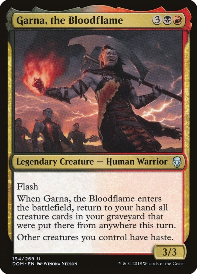 Image for Garna, the Bloodflame (Dominaria) (194) - Magic: The Gathering