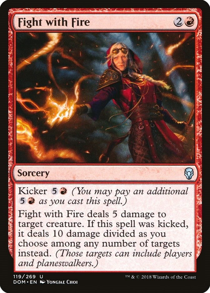Image for Fight with Fire (Dominaria) (119) - Magic: The Gathering