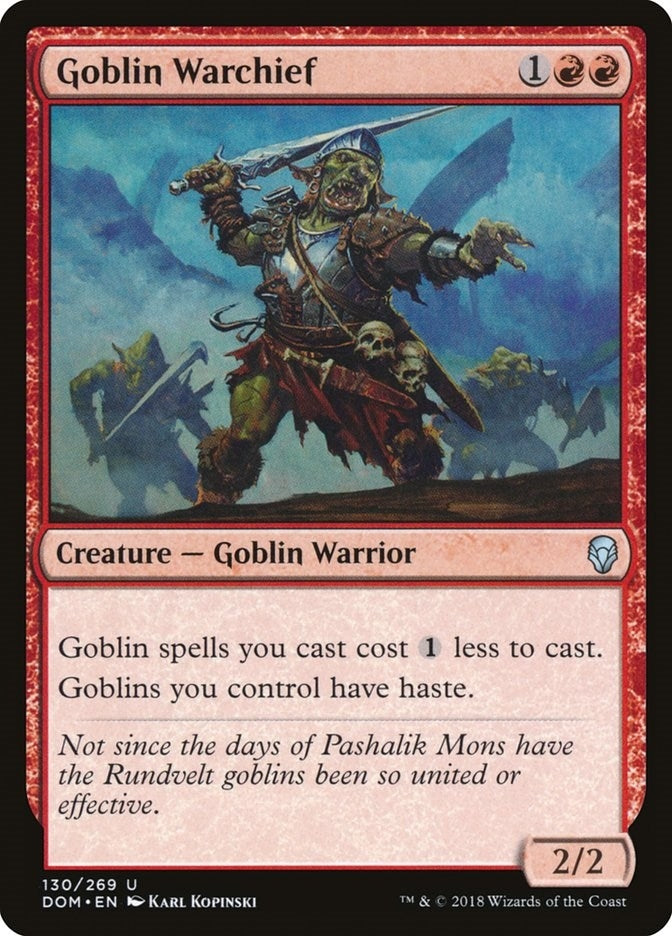 Image for Goblin Warchief (Dominaria) (130) - Magic: The Gathering