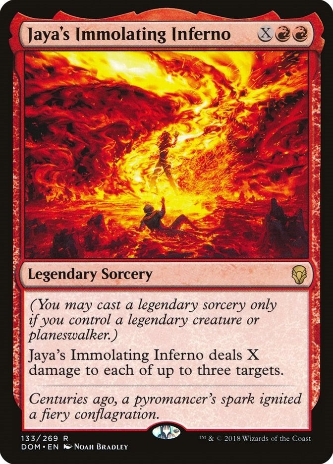 Image for Jaya's Immolating Inferno (Dominaria) (133) - Magic: The Gathering