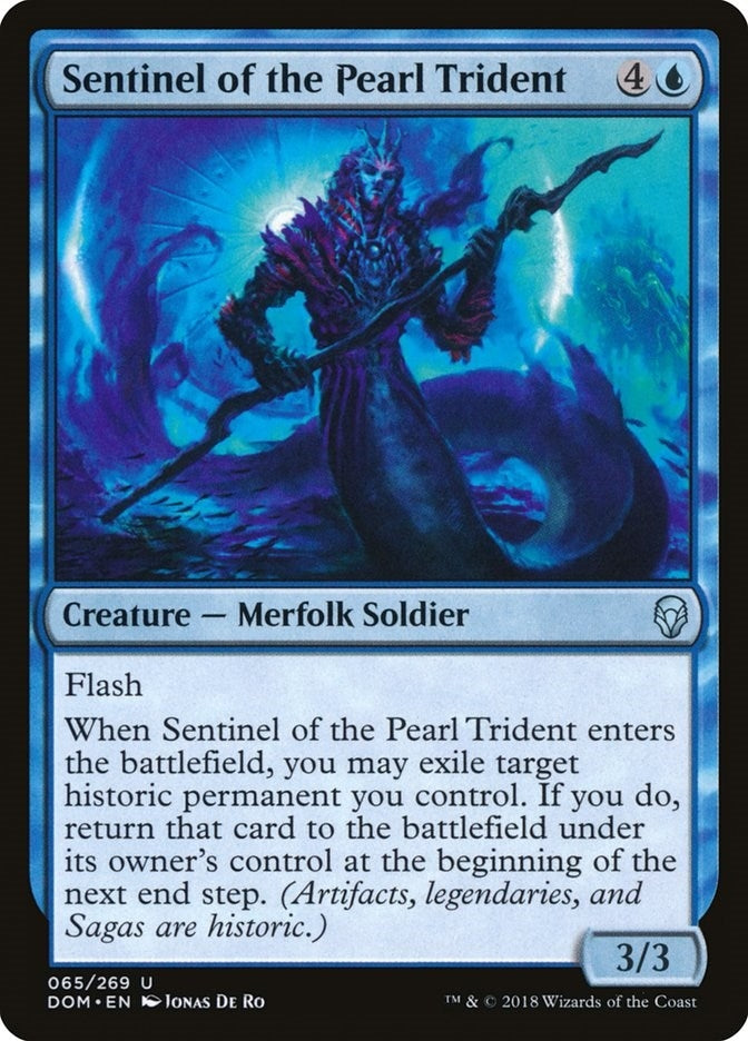 Image for Sentinel of the Pearl Trident (Dominaria) (65) - Magic: The Gathering