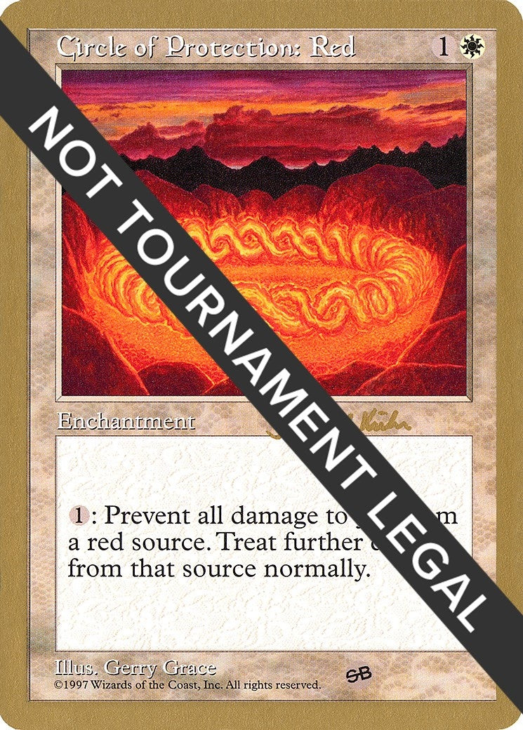 Image for Circle of Protection: Red - 1997 Janosch Kuhn (5ED) (SB) (World Championship Decks) - Magic: The Gathering