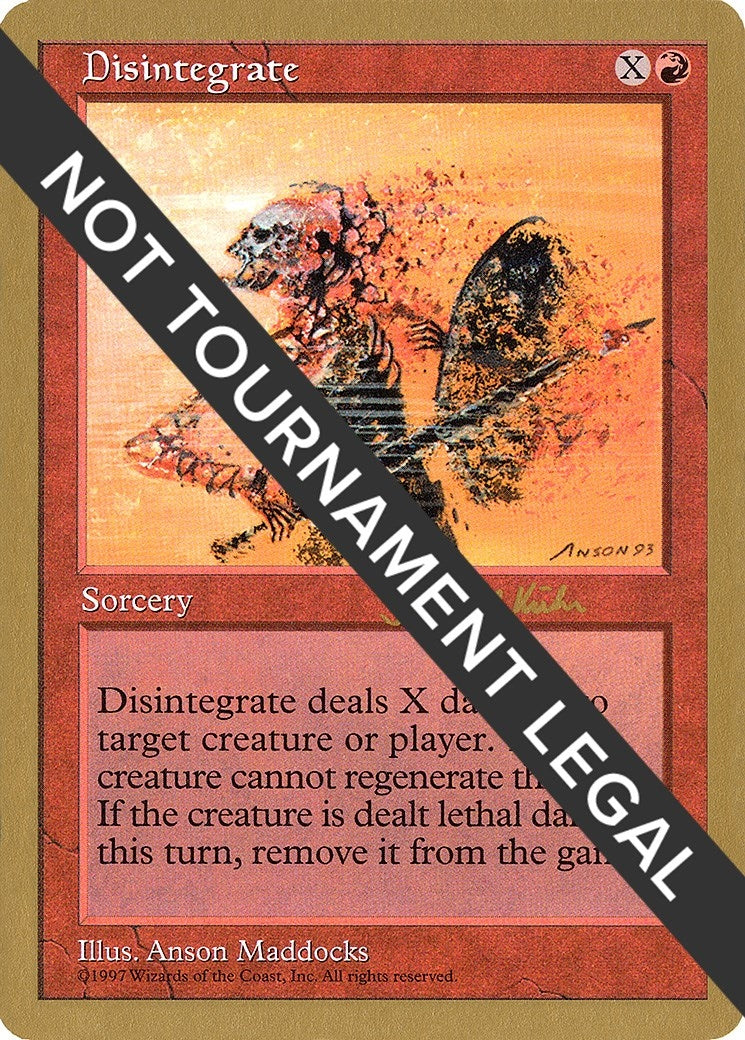 Image for Disintegrate - 1997 Janosch Kuhn (5ED) (World Championship Decks) - Magic: The Gathering