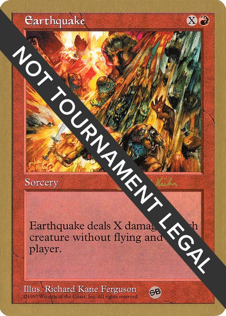 Image for Earthquake - 1997 Janosch Kuhn (5ED) (SB) (World Championship Decks) - Magic: The Gathering