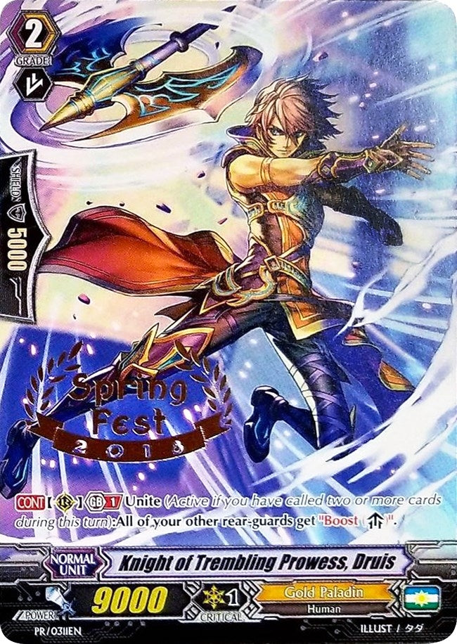 Image for Knight of Trembling Prowess, Druis (Hot Stamped) (Promo Cards) (PR/0311EN) - Cardfight Vanguard