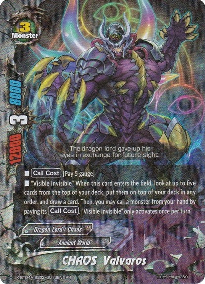 Image for CHAOS Valvaros (New World Chaos) (X-BT04A-SS03/0013EN) - Future Card BuddyFight
