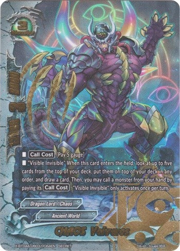 Image for CHAOS Valvaros (Secret) (New World Chaos) (X-BT04A-UB03/0064EN) - Future Card BuddyFight