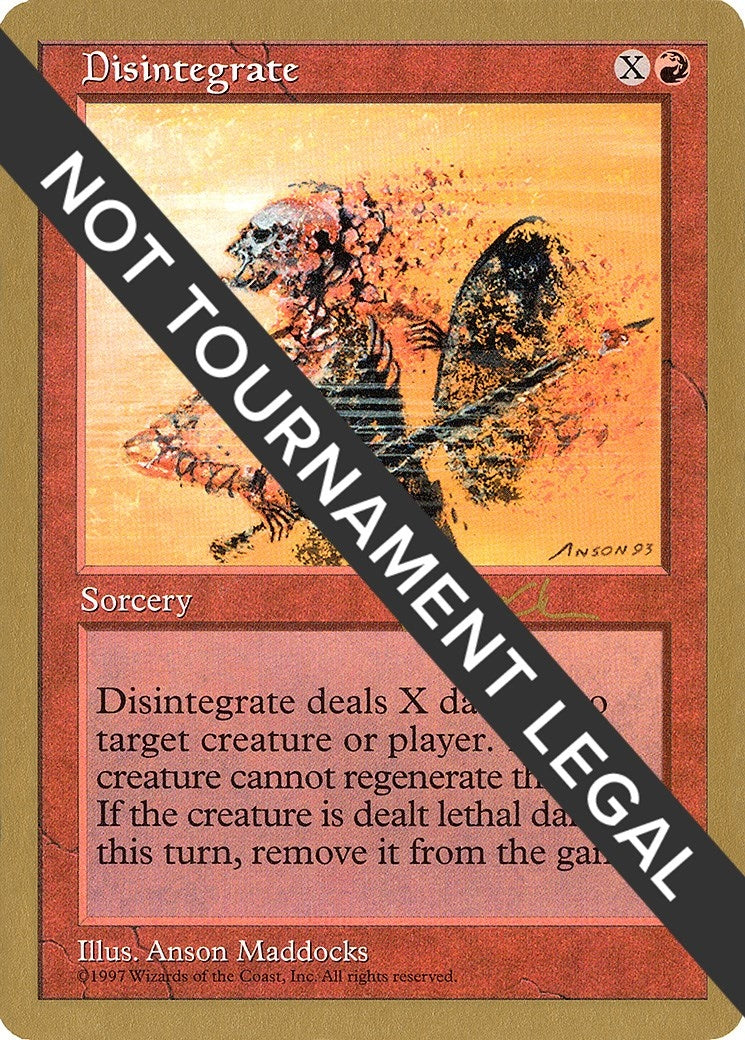 Image for Disintegrate - 1997 Paul McCabe (5ED) (World Championship Decks) - Magic: The Gathering