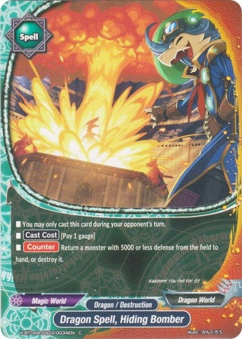 Image for Dragon Spell, Hiding Bomber (New World Chaos) (X-BT04A-SS03/0034EN) - Future Card BuddyFight