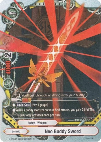Image for Neo Buddy Sword (New World Chaos) (X-BT04A-SS03/0056EN) - Future Card BuddyFight